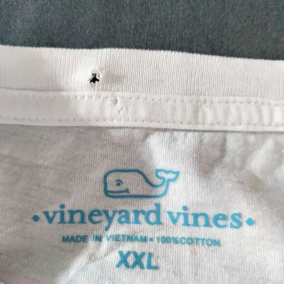 Vineyard Vines Long Sleeve Men XXL Whale Pullover Spellout Shirt Y2K Retro *READ - Picture 10 of 10